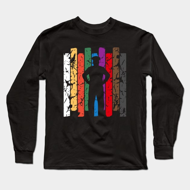 Correctional Officer Silhouette Long Sleeve T-Shirt by LetsBeginDesigns